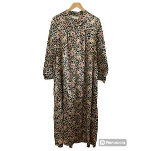 Christian Dior Womens Vintage Satin Floral House Dress